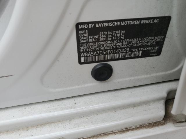 WBA5A7C54FG143436 - 2015 BMW 528 XI Սպիտակ լուսանկար 12