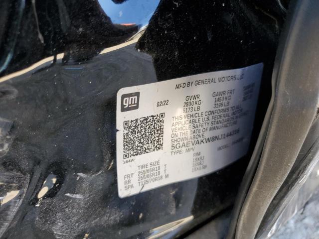 5GAEVAKW8NJ144316 - 2022 BUICK ENCLAVE ESSENCE შავი ფოტო 13