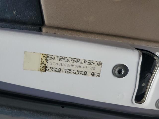3TMJU62N57M049285 - 2007 TOYOTA TACOMA DOUBLE CAB PRERUNNER WHITE photo 12