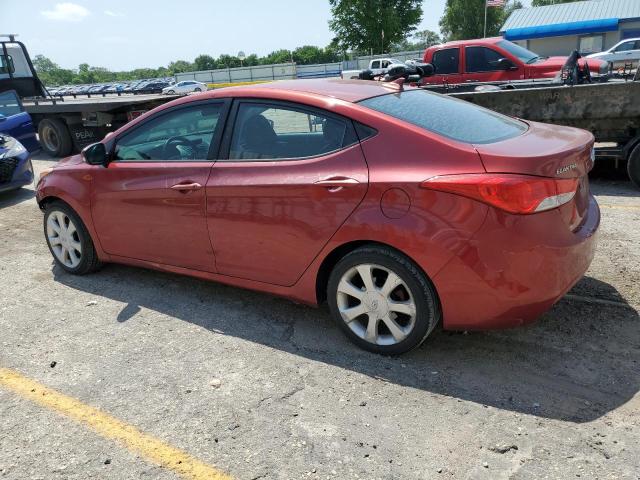 5NPDH4AE7DH239551 - 2013 HYUNDAI ELANTRA GLS RED photo 2