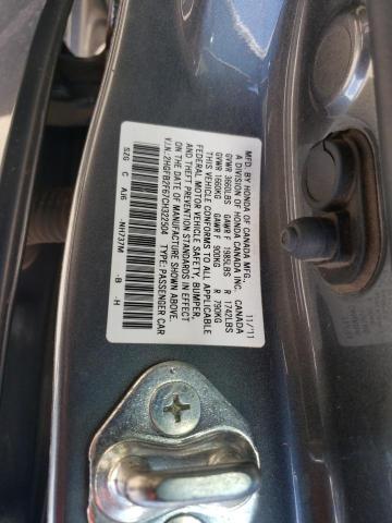 2HGFB2F67CH322504 - 2012 HONDA CIVIC HF GRAY photo 13