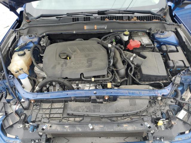 3FA6P0HD5JR202322 - 2018 FORD FUSION SE BLUE photo 11