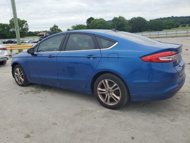 3FA6P0HD5JR202322 - 2018 FORD FUSION SE BLUE photo 2