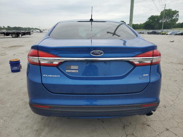 3FA6P0HD5JR202322 - 2018 FORD FUSION SE BLUE photo 6