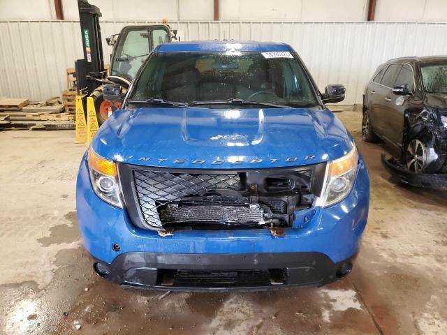 1FM5K8AT2FGC52688 - 2015 FORD EXPLORER POLICE INTERCEPTOR BLUE photo 5