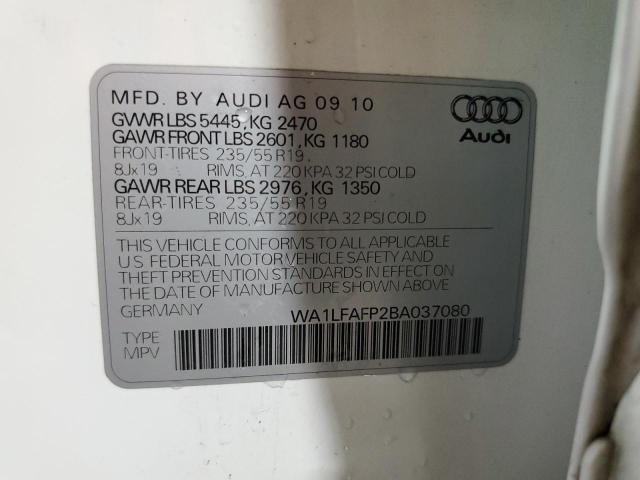 WA1LFAFP2BA037080 - 2011 AUDI Q5 PREMIUM PLUS WHITE photo 13