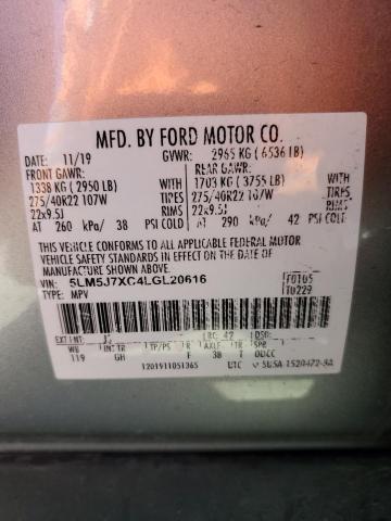 5LM5J7XC4LGL20616 - 2020 LINCOLN AVIATOR RESERVE SILVER photo 13