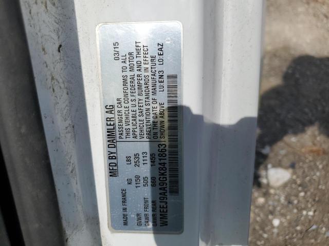 WMEEJ9AA9GK841863 - 2016 SMART FORTWO PAS WHITE photo 12