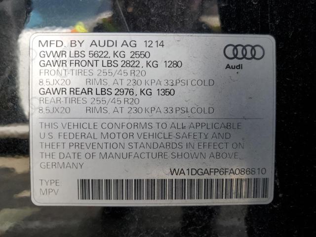 WA1DGAFP6FA086810 - 2015 AUDI Q5 PREMIUM PLUS BLACK photo 12