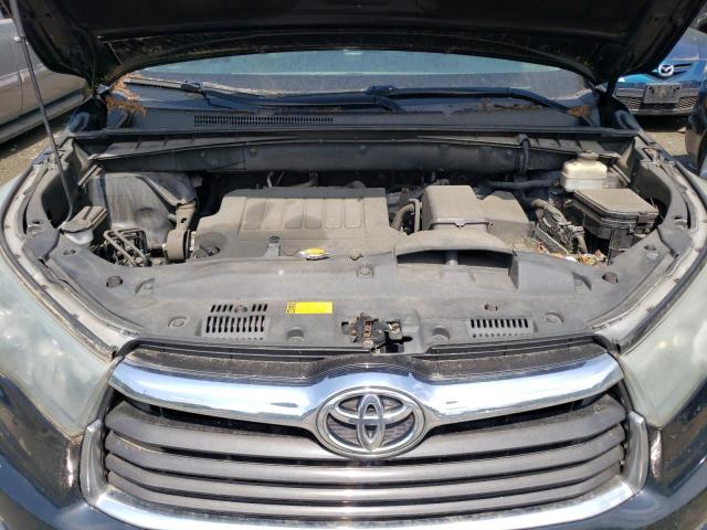 5TDJKRFH3FS102284 - 2015 TOYOTA HIGHLANDER XLE შავი ფოტო 12