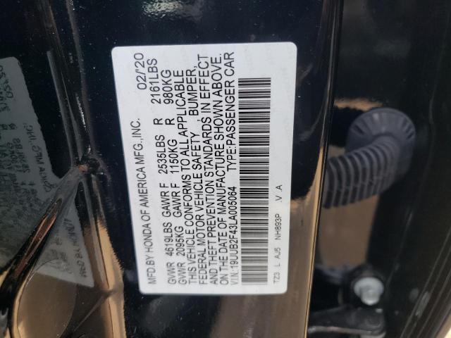 19UUB2F43LA005064 - 2020 ACURA TLX TECHNOLOGY BLACK photo 13