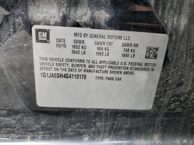 1G1JA6SH4G4110178 - 2016 CHEVROLET SONIC LS BLACK photo 12