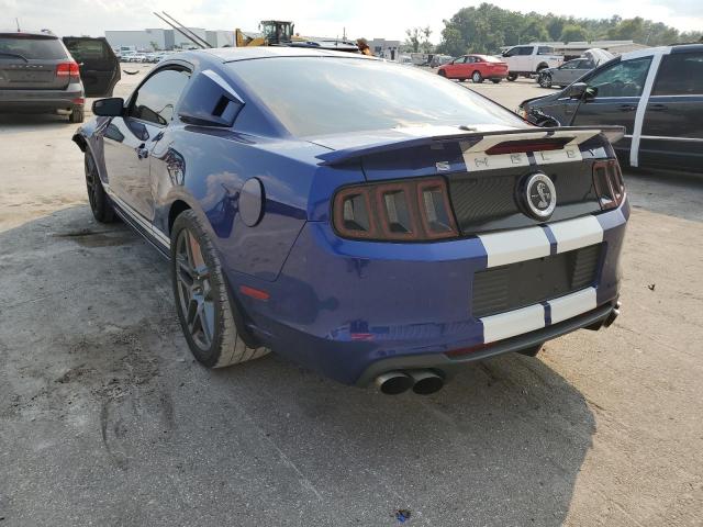 1ZVBP8JZ9E5214590 - 2014 FORD MUSTANG SHELBY GT500 BLUE photo 3