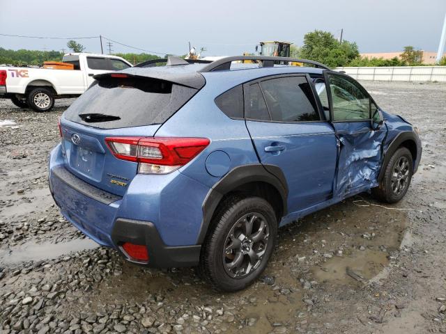 JF2GTHSC8NH268204 - 2022 SUBARU CROSSTREK SPORT BLUE photo 3