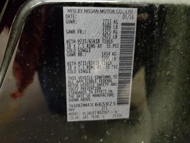 5N1DR2MN4JC665925 - 2018 NISSAN PATHFINDER S BLACK photo 13