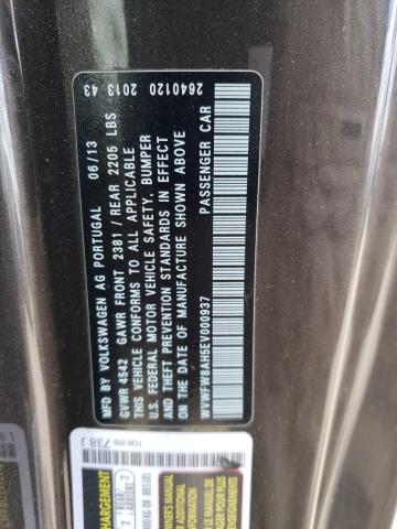 WVWFW8AH5EV000937 - 2014 VOLKSWAGEN EOS LUX 棕色 照片 13