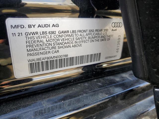 WAU8EAF80MN030788 - 2021 AUDI A8 L BLACK photo 13