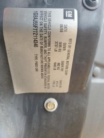 1G8AJ55F77Z114346 - 2007 SATURN ION LEVEL 2 SILVER photo 12