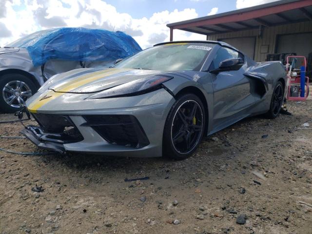 1G1YC2D40N5115347 - 2022 CHEVROLET CORVETTE STINGRAY 3LT GRAY photo 2