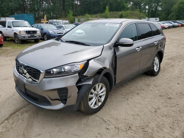 5XYPGDA39KG477078 - 2019 KIA SORENTO L GRAY photo 1