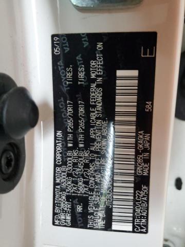 JTEBU5JR0K5713506 - 2019 TOYOTA 4RUNNER SR5/SR5 PREMIUM WHITE photo 14