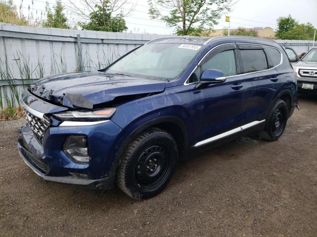 5NMS3CAD9KH020110 - 2019 HYUNDAI SANTA FE SEL BLUE photo 1