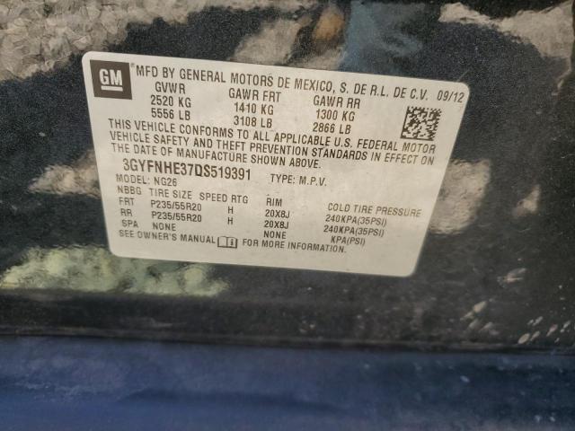 3GYFNHE37DS519391 - 2013 CADILLAC SRX PERFORMANCE COLLECTION BLACK photo 12