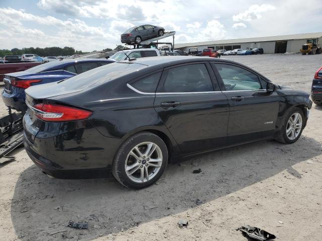 3FA6P0LUXJR102417 - 2018 FORD FUSION SE HYBRID BLACK photo 3