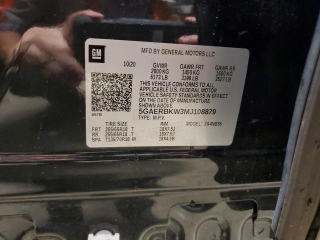 5GAERBKW3MJ108879 - 2021 BUICK ENCLAVE ESSENCE CHARCOAL photo 10