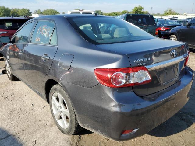 5YFBU4EE1DP165088 - 2013 TOYOTA COROLLA BASE CHARCOAL photo 3