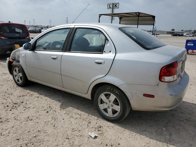 KL1TD56666B535297 - 2006 CHEVROLET AVEO BASE SILVER photo 2
