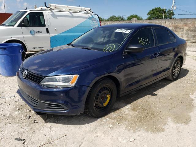 3VW2K7AJ0CM419290 - 2012 VOLKSWAGEN JETTA BASE 蓝色 照片 1