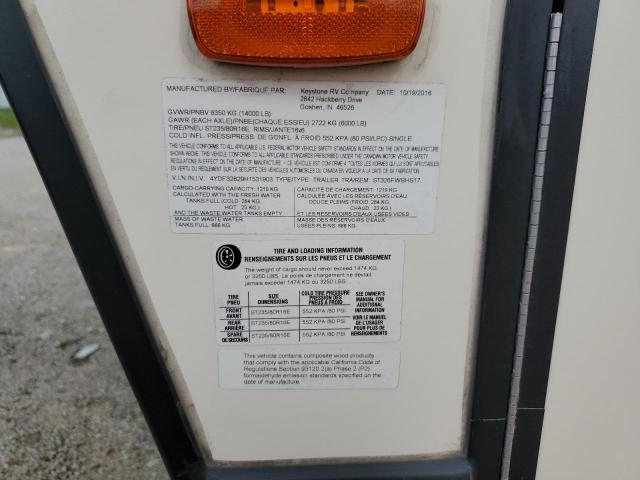 4YDF32629H1531903 - 2017 KEYSTONE SPRINTER BROWN photo 10