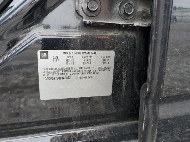 1G6DF577780149472 - 2008 CADILLAC CTS BLACK photo 12