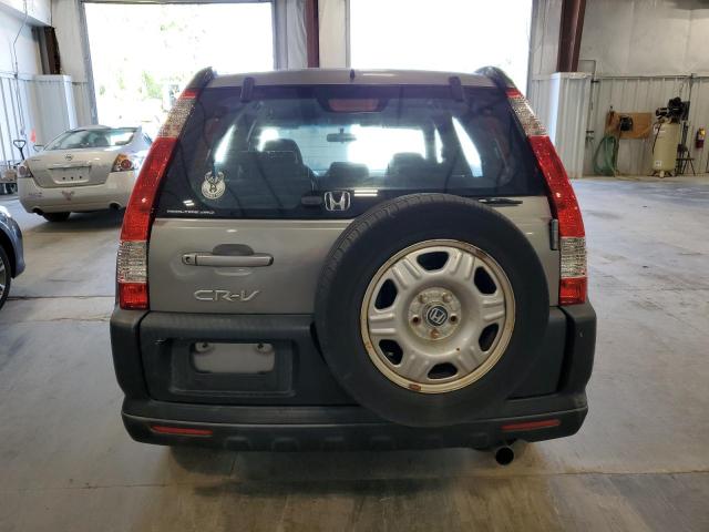 JHLRD78515C045266 - 2005 HONDA CR-V LX GRAY photo 6