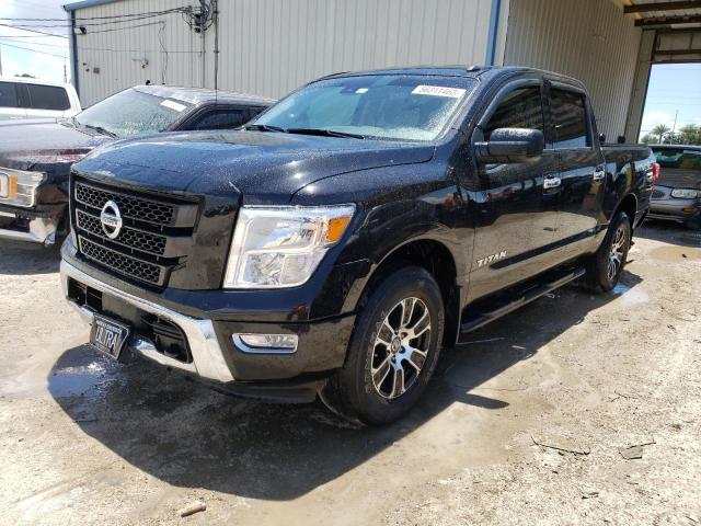 1N6AA1EC8MN521418 - 2021 NISSAN TITAN S BLACK photo 1