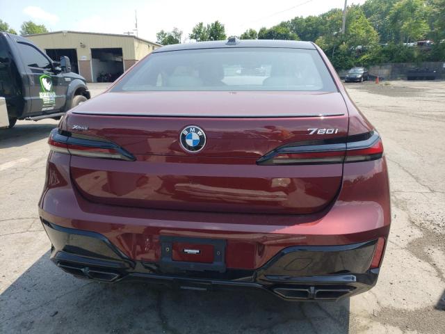 WBA33EJ0XPCM54259 - 2023 BMW 760 XI MAROON photo 6