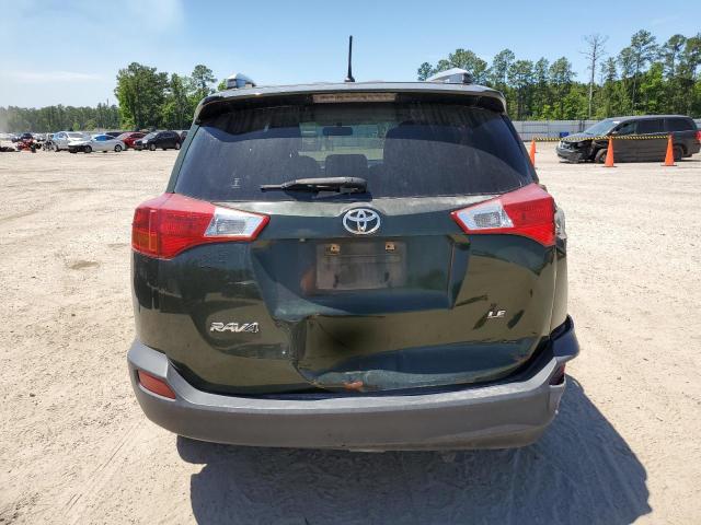 JTMZFREV0DD021282 - 2013 TOYOTA RAV4 LE GREEN photo 6