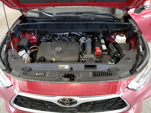 5TDGZRBH2MS090668 - 2021 TOYOTA HIGHLANDER XLE 红色 照片 12