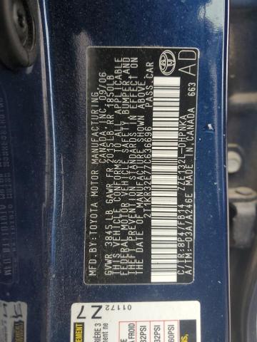 2T1KR32E77C636696 - 2007 TOYOTA COROLLA MA XR BLUE photo 13
