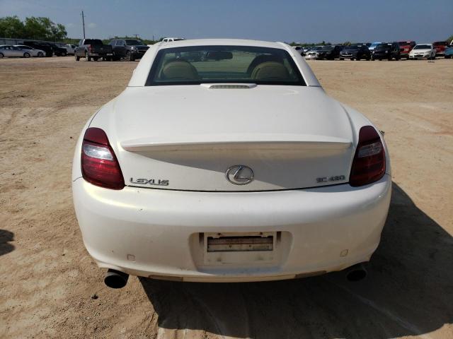 JTHFN48YX69010051 - 2006 LEXUS SC 430 WHITE photo 6