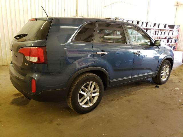 5XYKT3A62EG464008 - 2014 KIA SORENTO LX BLUE photo 3