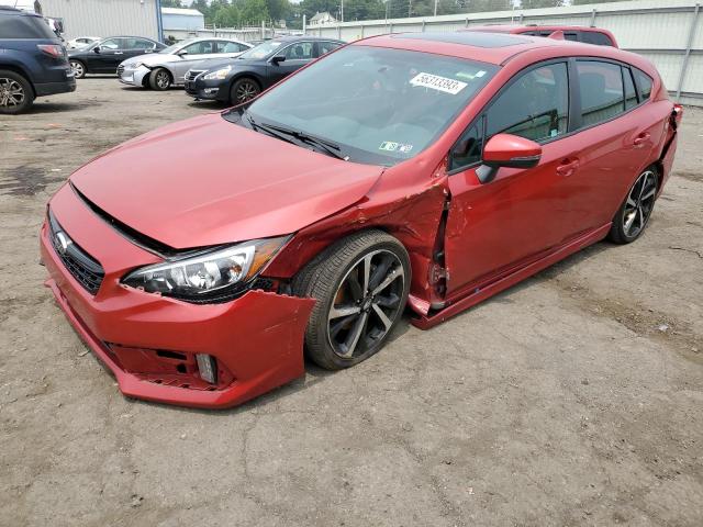 4S3GTAM62M3700410 - 2021 SUBARU IMPREZA SPORT RED photo 1