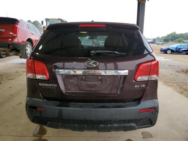 5XYKUDA24BG005865 - 2011 KIA SORENTO EX MAROON photo 6