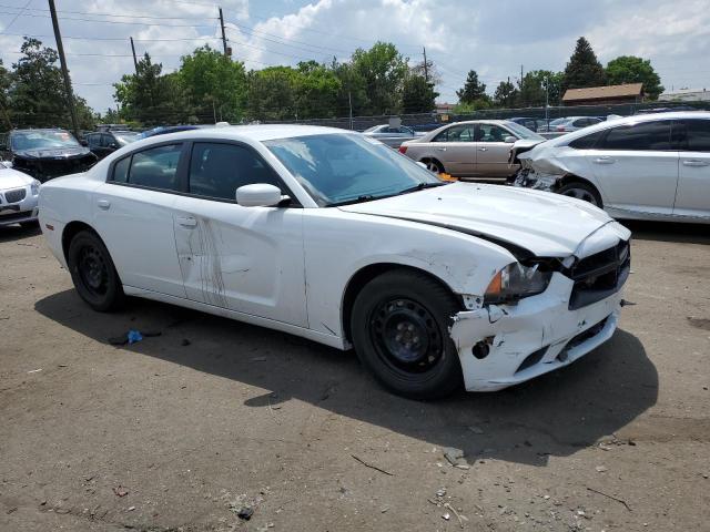 2C3CDXKT0EH279913 - 2014 DODGE CHARGER POLICE WHITE photo 4