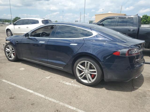 5YJSA1H17EFP36855 - 2014 TESLA MODEL S BLUE photo 2