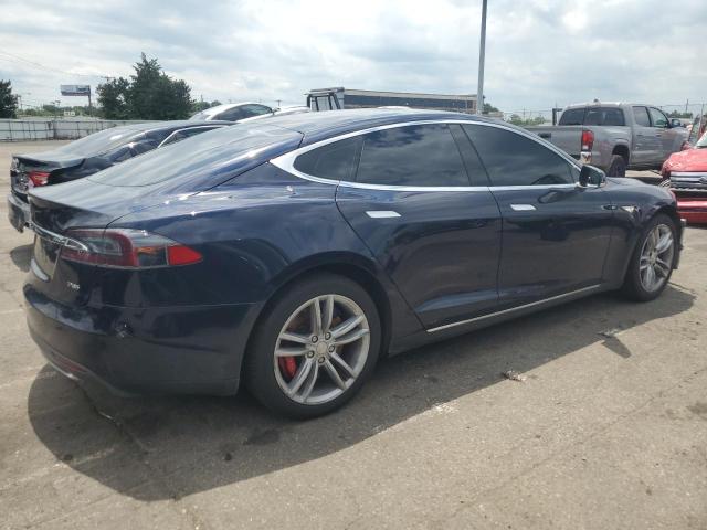 5YJSA1H17EFP36855 - 2014 TESLA MODEL S BLUE photo 3