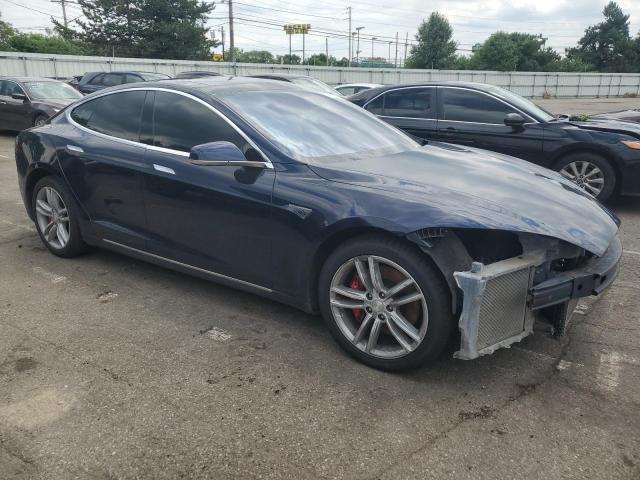 5YJSA1H17EFP36855 - 2014 TESLA MODEL S BLUE photo 4