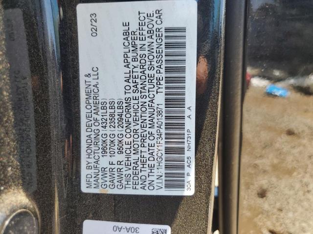 1HGCY1F34PA013871 - 2023 HONDA ACCORD EX BLACK photo 12