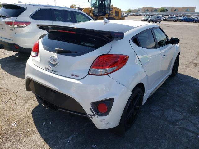 KMHTC6AE5DU180250 - 2013 HYUNDAI VELOSTER TURBO WHITE photo 4